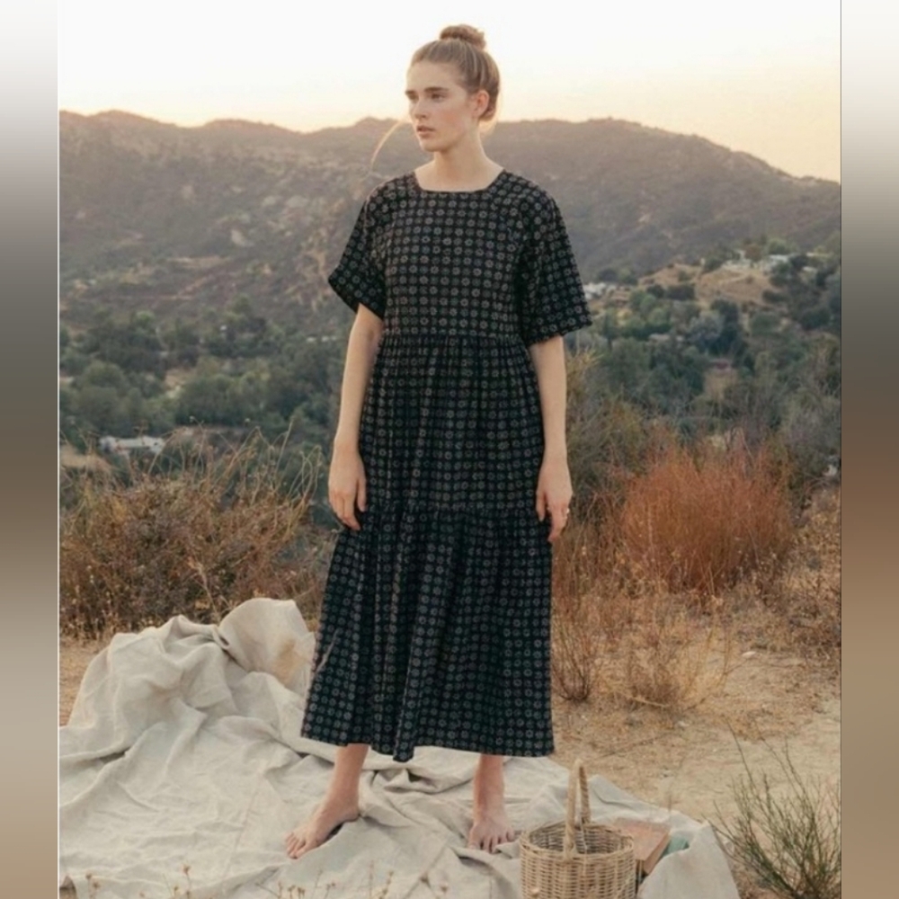 Christy Dawn Black and White Patterned Dress